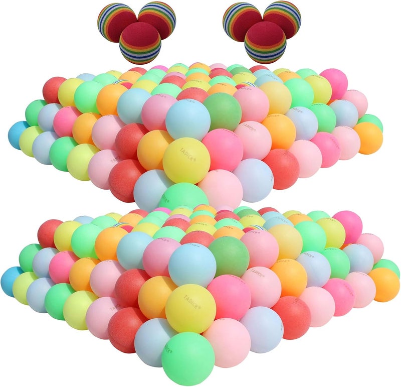 TADICK 100 Pack or 200 Pack Colored Ping Pong Balls for DIY Plastic Multiple Color Table Tennis Ball for Party Decoration - Image 1